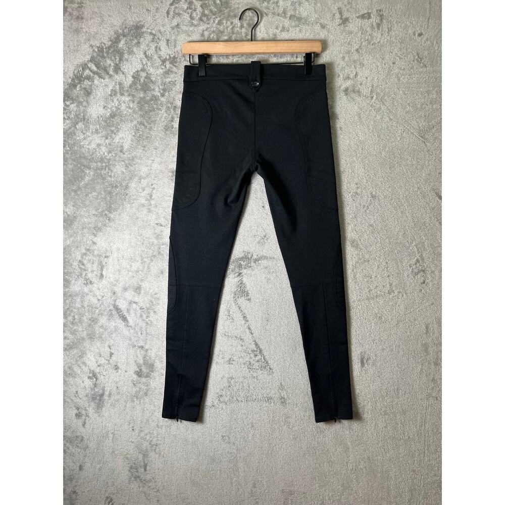 POLO Ralph Lauren Black Moto Riding Pants Women's Size 2 Skinny Stretch Zip - Picture 3 of 9
